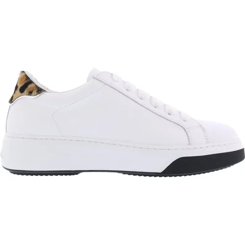 Schnürbare Low Top Sneakers , Damen, Größe: 39 1/2 EU - Dsquared2 - Modalova