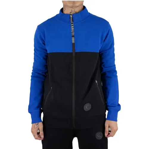 Blauer Zip-Sweatshirt - Argeles , Herren, Größe: S - Cerruti 1881 - Modalova