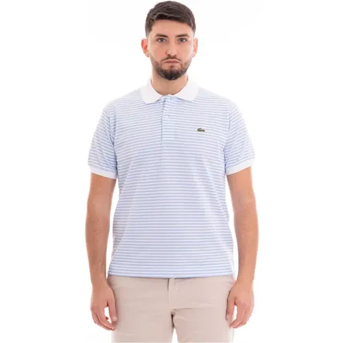 Gestreiftes Baumwoll-Poloshirt für Herren , Herren, Größe: L - Lacoste - Modalova