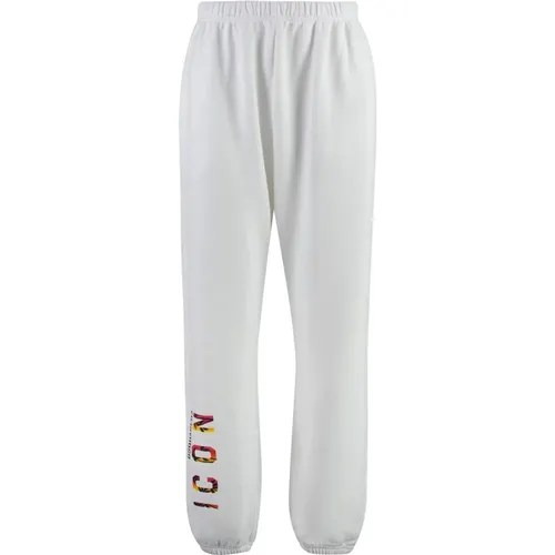 Baumwoll-Track-Pants mit Seitentaschen , Damen, Größe: S - Dsquared2 - Modalova