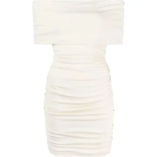 Ruched Off-Shoulder Short Dress , female, Sizes: S - Khaite - Modalova