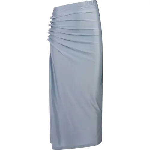 Asymmetrical Draped Skirt , female, Sizes: S, XS - Paco Rabanne - Modalova