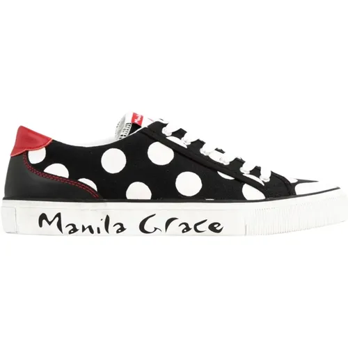 Damen Polka Dot Sneakers - Manila Grace - Modalova