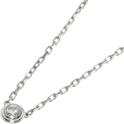 Pre-owned White Gold necklaces , female, Sizes: ONE SIZE - Cartier Vintage - Modalova