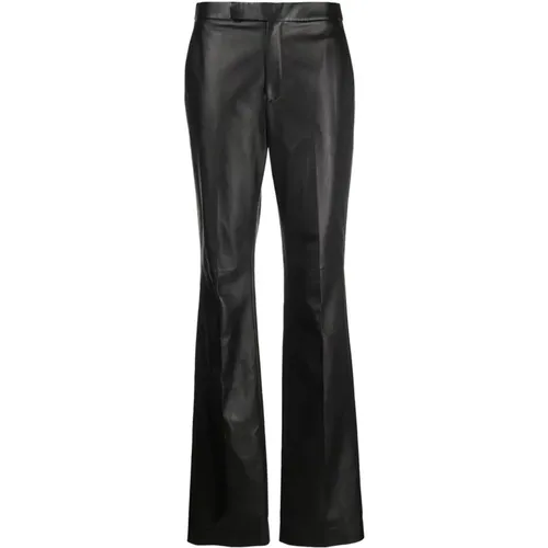 Leather flat front pants , female, Sizes: S - Ralph Lauren - Modalova