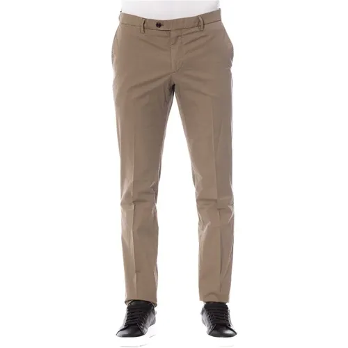 Braune Baumwollhose Eleganter Stil , Herren, Größe: XS - Trussardi - Modalova