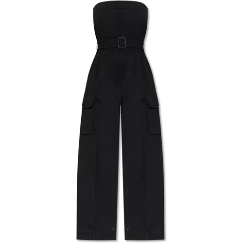 Off-the-shoulder jumpsuit , female, Sizes: S - Saint Laurent - Modalova