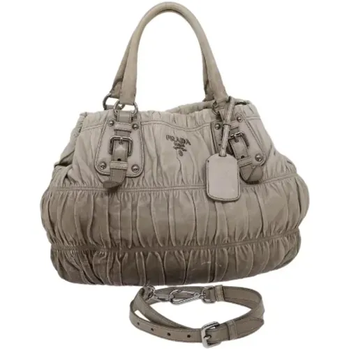 Leather Handbag with Shoulder Strap , female, Sizes: ONE SIZE - Prada Vintage - Modalova