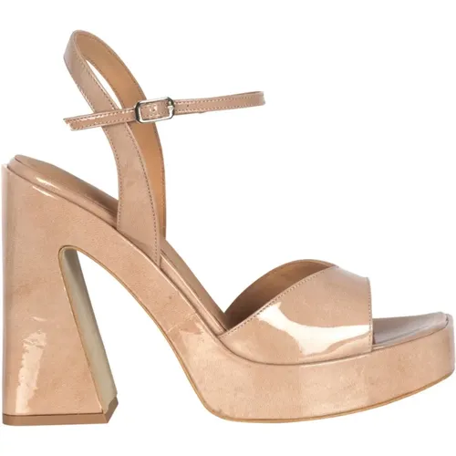 Leather High Heel Sandals , female, Sizes: 6 UK - Elvio Zanon - Modalova