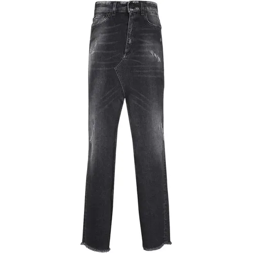 Zerrissener Denim Langer Rock , Damen, Größe: W27 - Dondup - Modalova