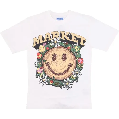 Cloud Smiley Tee Herren T-Shirt , Herren, Größe: L - MARKET - Modalova