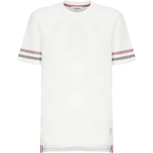 Blau Gestreiftes Rundhals T-Shirt - Thom Browne - Modalova