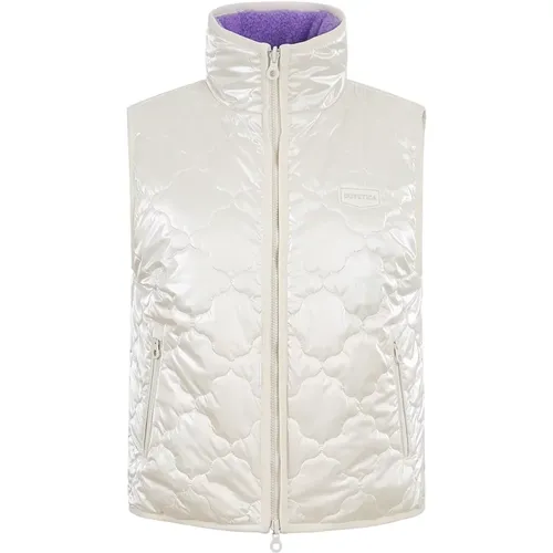 Cream Reversible Fleece Down Vest , female, Sizes: XS, M, S, 2XS - duvetica - Modalova
