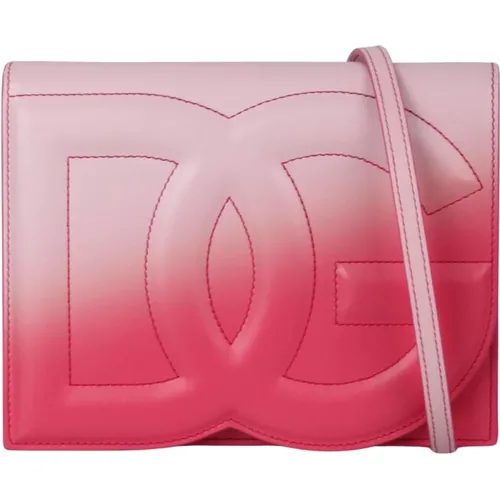 Logo-Embossed Ombrè-Print Crossbody Bag , female, Sizes: ONE SIZE - Dolce & Gabbana - Modalova