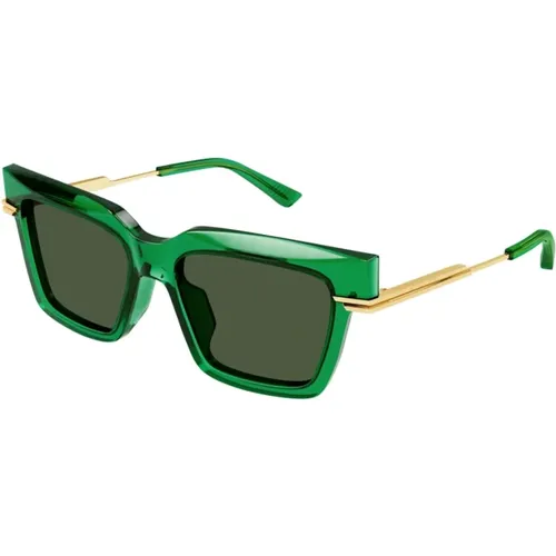 Angle Sunglasses in Acetate , female, Sizes: 53 MM - Bottega Veneta - Modalova