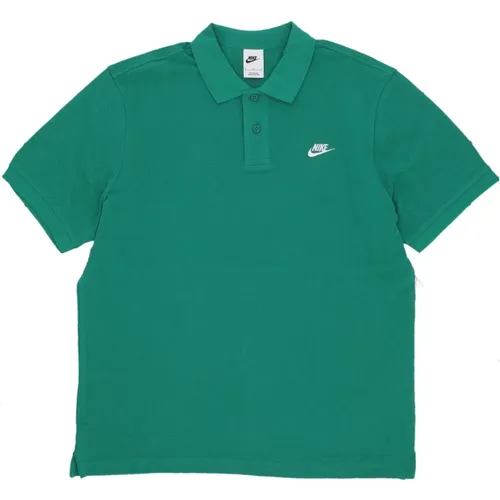 Essential Pique Polo Shirt Malachite/White , male, Sizes: S, L, XS, M - Nike - Modalova