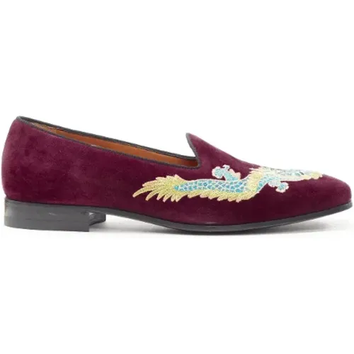Pre-owned Suede flats , female, Sizes: 7 1/2 UK - Gucci Vintage - Modalova