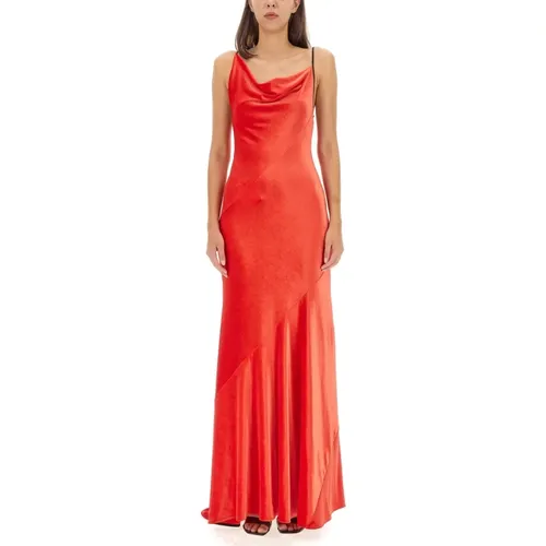 Elegant Long Dress with Thin Straps , female, Sizes: S, M - Philosophy di Lorenzo Serafini - Modalova