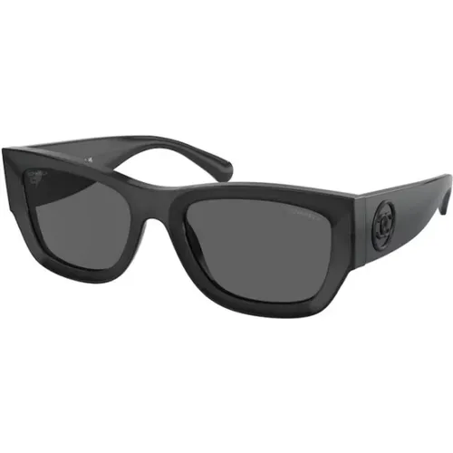Gris Graue Sonnenbrille , unisex, Größe: 54 MM - Chanel - Modalova