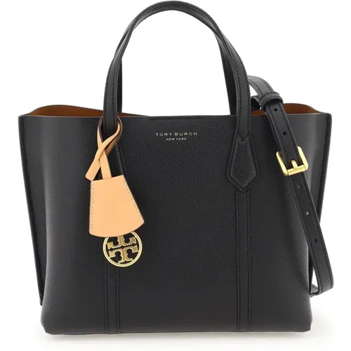 Einkaufstasche aus genarbtem Leder mit Logo-Print , Damen, Größe: ONE Size - TORY BURCH - Modalova