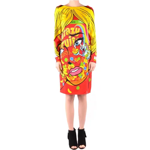 Fruit Print Day Dress , female, Sizes: XS - Moschino - Modalova