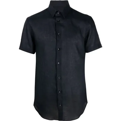 Elegant Short Sleeve Men's Shirt , male, Sizes: 3XL - Giorgio Armani - Modalova