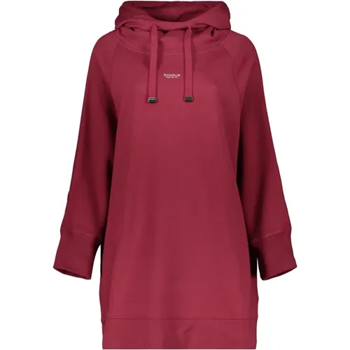 Oversize Baumwoll Hoodie , Damen, Größe: XS - Dondup - Modalova