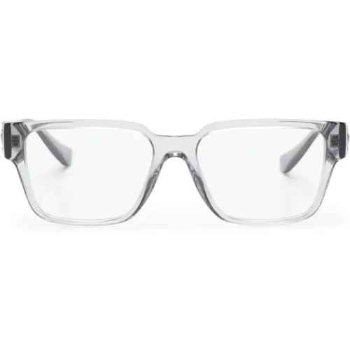 Graue Optische Brille Stilvoll und vielseitig , Herren, Größe: 55 MM - Versace - Modalova