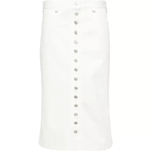 Low-Rise Midi Denim Skirt , female, Sizes: S, XS - Courrèges - Modalova