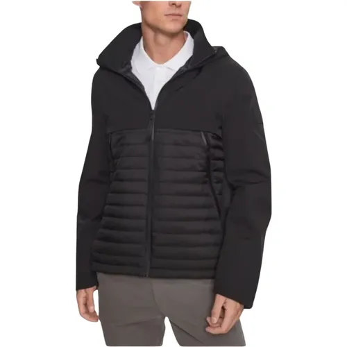 Gepolsterte Mix Media Jacke für Männer , Herren, Größe: XS - Calvin Klein - Modalova