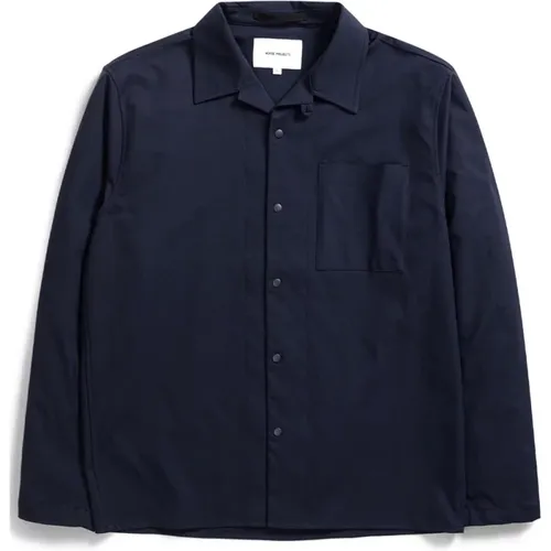 Breathable Twill Shirt in Dark Navy , male, Sizes: L, M, S - Norse Projects - Modalova
