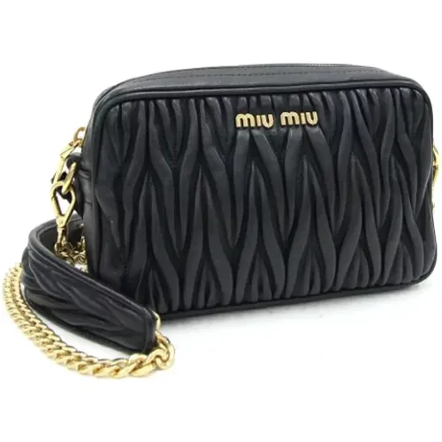 Pre-owned Leather shoulder-bags , female, Sizes: ONE SIZE - Miu Miu Pre-owned - Modalova