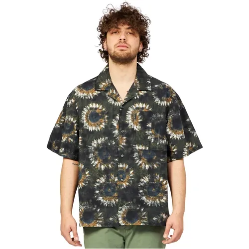 Floral Print Oversized Shirt , male, Sizes: XL - Hugo Boss - Modalova