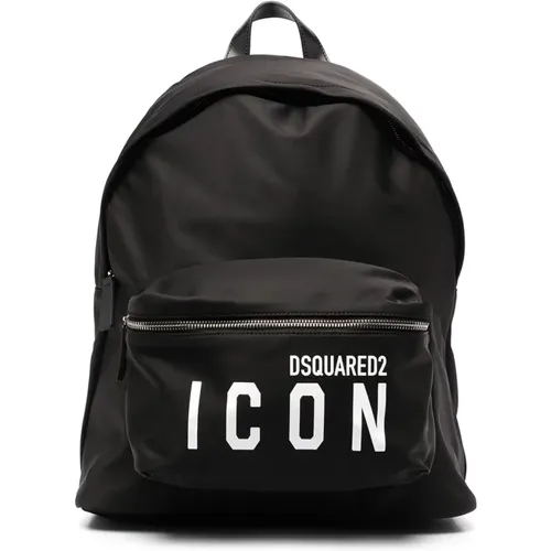 Icon zipped backpack , unisex, Sizes: ONE SIZE - Dsquared2 - Modalova