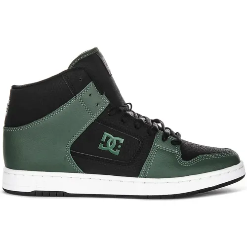 Black Green Hi-Top Sneakers Men , male, Sizes: 6 1/2 UK, 11 UK, 10 UK, 10 1/2 UK, 13 UK, 8 UK, 7 UK, 9 UK - DC Shoes - Modalova