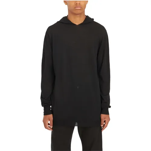 Oversized Hoodie in Schwarz , Herren, Größe: M - Rick Owens - Modalova