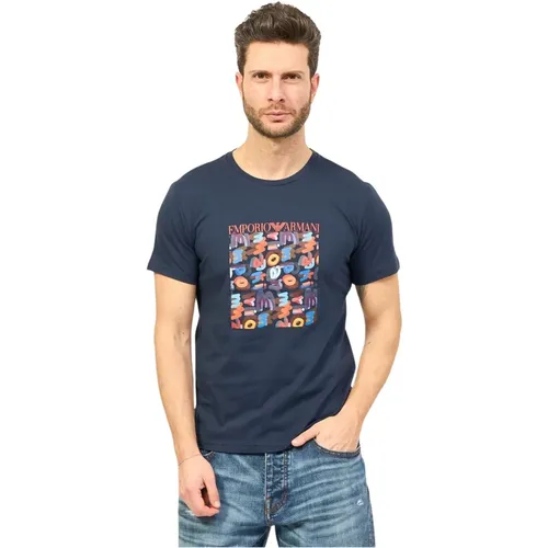 Casual Cotton T-Shirt , male, Sizes: 2XL, S, L, XL - Emporio Armani - Modalova