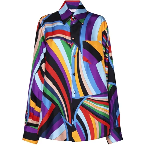 Multicolour Patch Pocket Shirt , female, Sizes: M - EMILIO PUCCI - Modalova