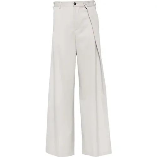Folded Trousers , female, Sizes: S, XS, L - MM6 Maison Margiela - Modalova