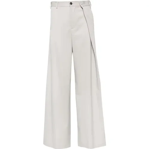 Folded Trousers , female, Sizes: XS, L - MM6 Maison Margiela - Modalova