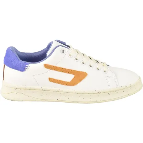 Leather Sneakers with Rubber Sole , female, Sizes: 8 UK, 5 UK, 3 UK, 4 UK, 7 UK, 6 UK - Diesel - Modalova