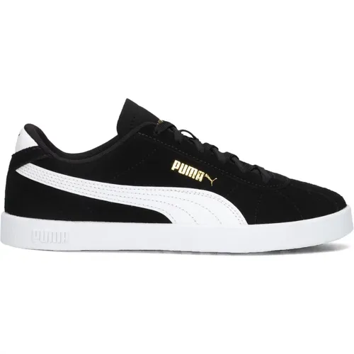 Schwarze Wildleder Low Top Sneakers , Damen, Größe: 38 EU - Puma - Modalova