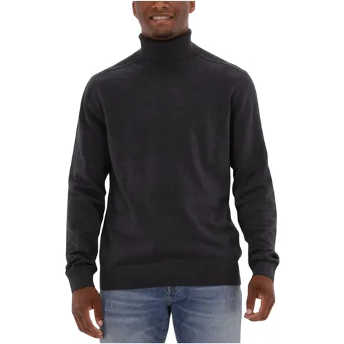 Herren Rollkragenpullover Grau , Herren, Größe: XL - Selected Homme - Modalova