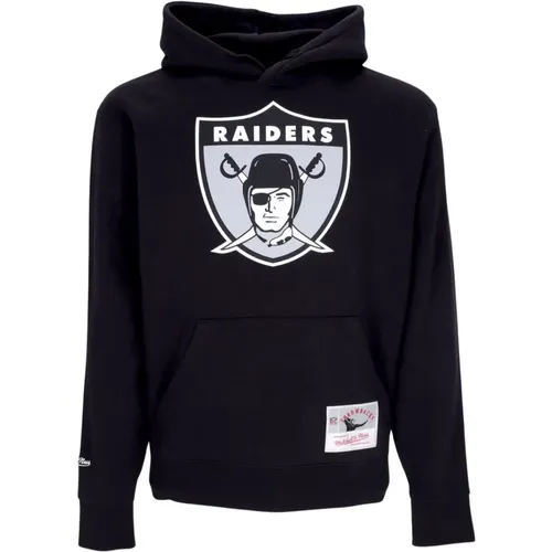 Oakland Raiders Logo Hoodie , male, Sizes: S, L, M - Mitchell & Ness - Modalova