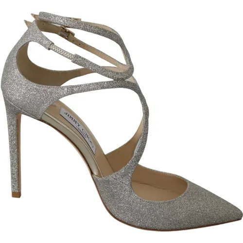 Platinum Ice Lancer Leather Pumps , female, Sizes: 8 UK - Jimmy Choo - Modalova