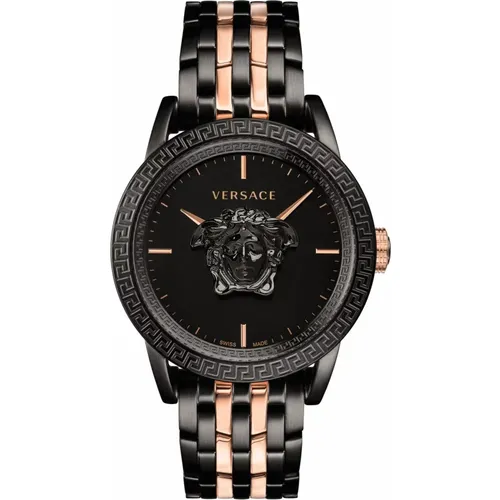 Empire Rose Gold Steel Watch , male, Sizes: ONE SIZE - Versace - Modalova