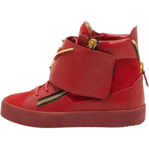 Pre-owned Leather sneakers , female, Sizes: 3 UK - Giuseppe Zanotti Pre-owned - Modalova