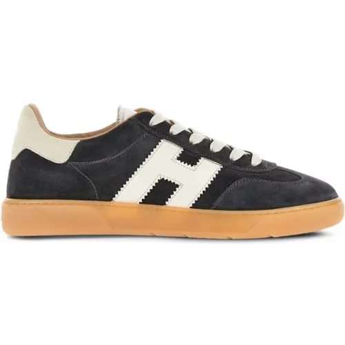 Graue Wildleder Flache Schuhe mit Logo , Herren, Größe: 41 EU - Hogan - Modalova