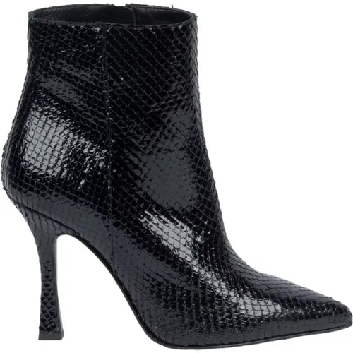 Python Ankle Boot with Side Zipper , female, Sizes: 4 UK, 6 UK, 5 UK, 3 UK - Albano - Modalova