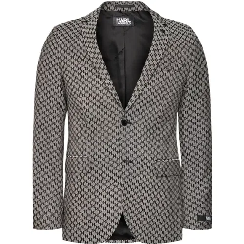 Grey Regular Fit Jacket , male, Sizes: M - Karl Lagerfeld - Modalova